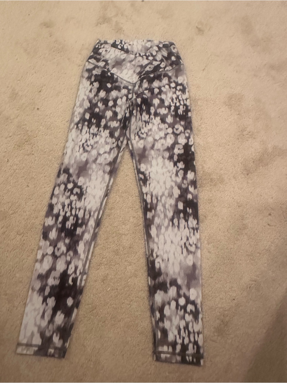 aerie Black & Gray Abstract High-Rise Leggings